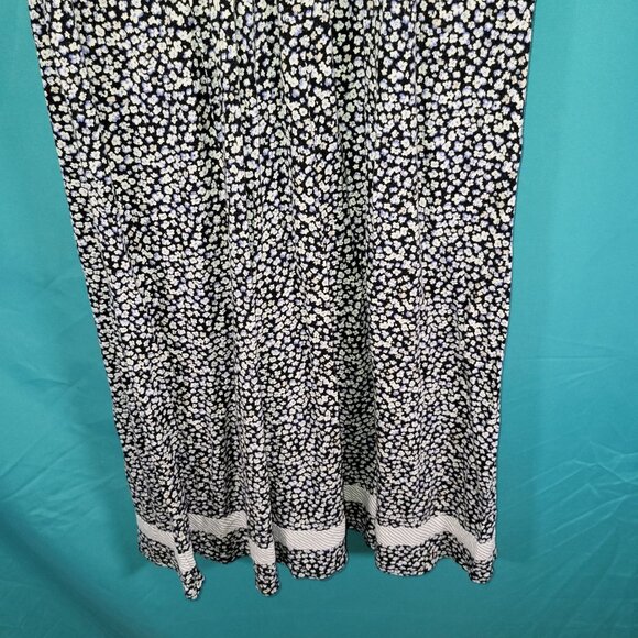 Company Ellen Tracy Womens Floral Midi Dress Black/White Print Size M - Picture 3 of 8
